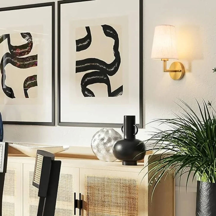 Draadloze stoffen wandlamp (2 verpakkingen)