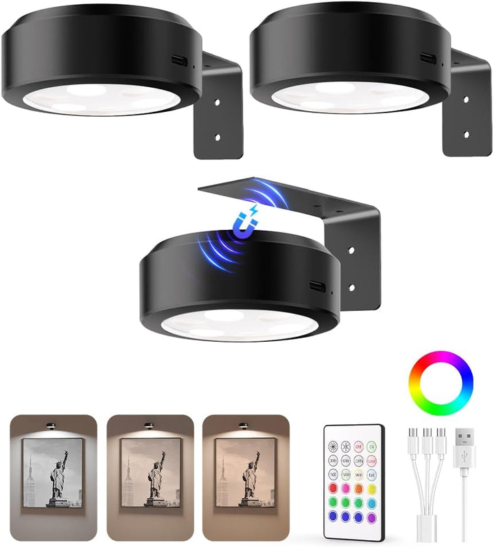 LightsCordless™ Rechargeable Picture Light - Illuminate Your Art Wirelessly