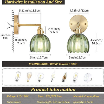 Vintage wandlamp set van 2