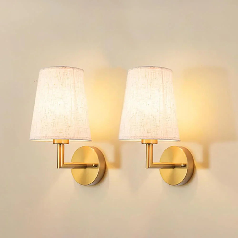 Draadloze stoffen wandlamp (2 verpakkingen)