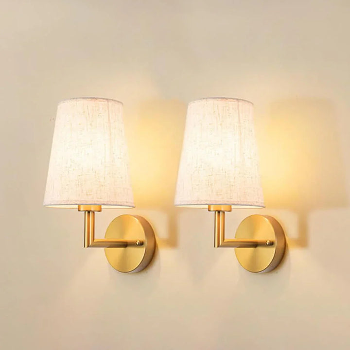 Draadloze stoffen wandlamp (2 verpakkingen)
