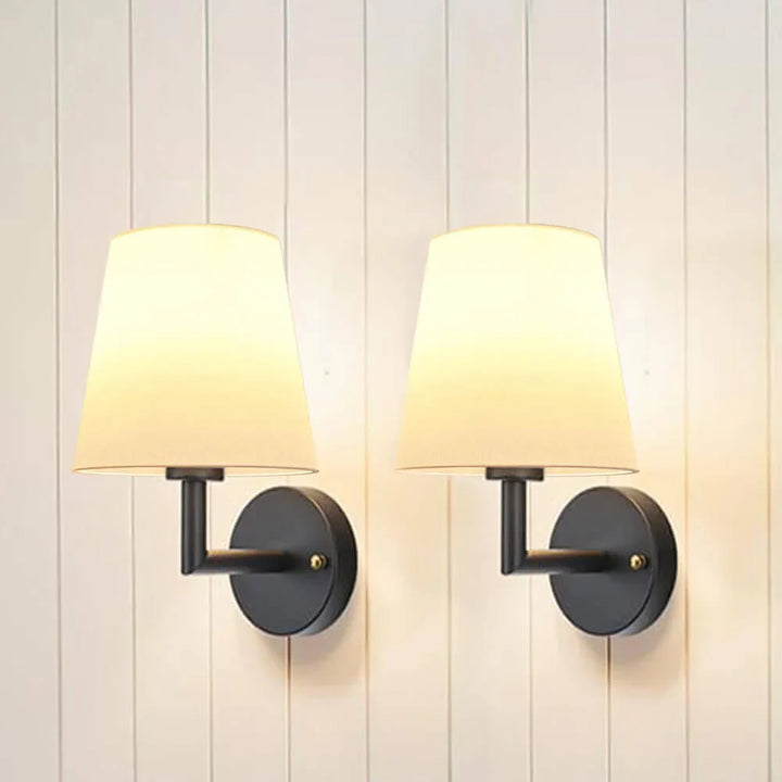 Draadloze stoffen wandlamp (2 verpakkingen)
