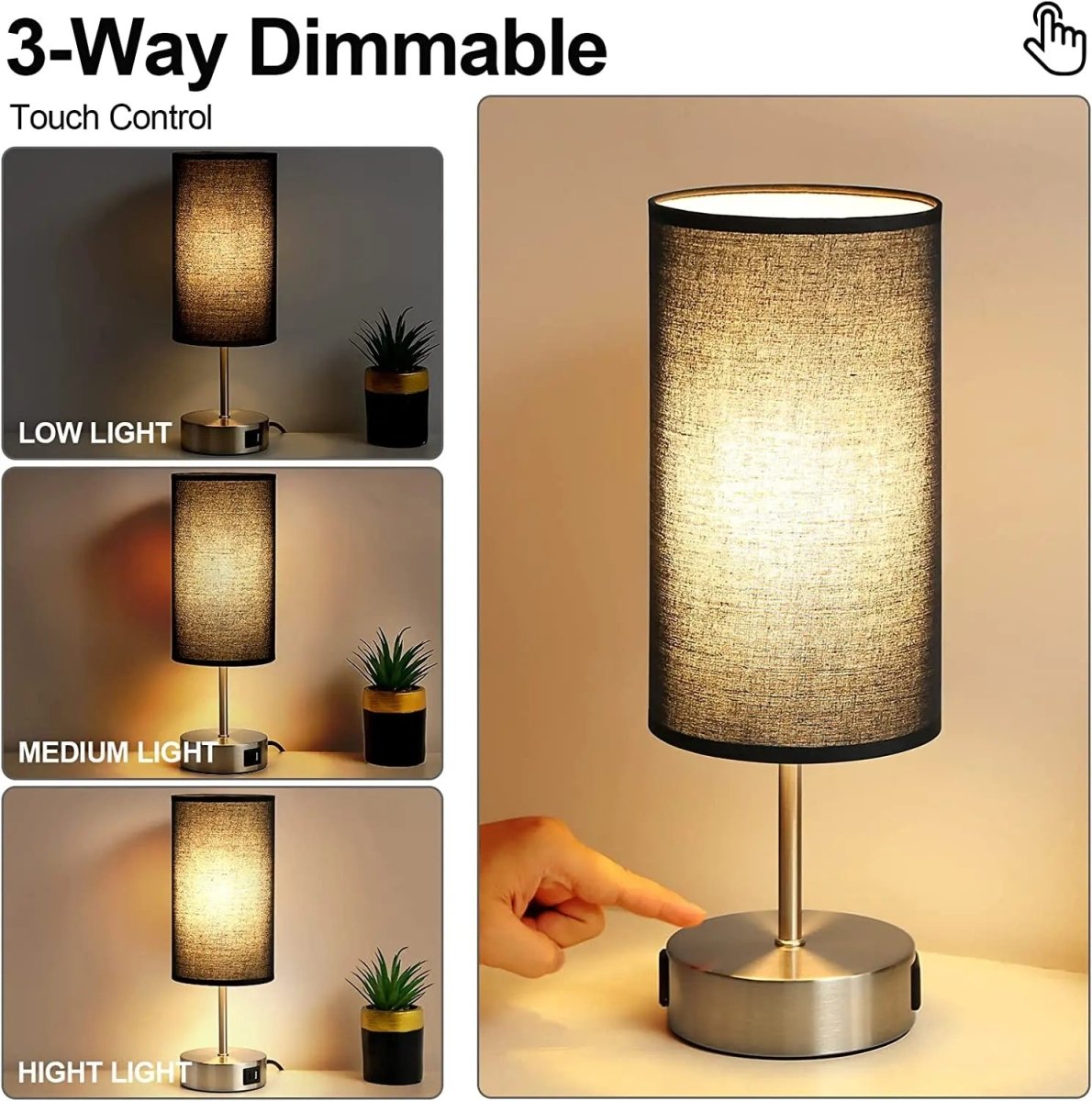 Bedside Touch Table Lamp - LightscordlessCordless Table Lamp